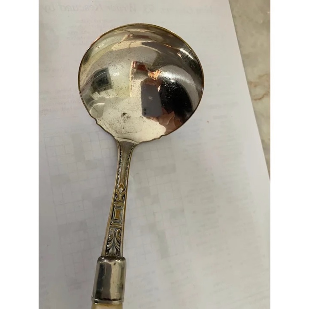 Victorian Mother Of Pearl And Silver Small Ladle - Picture 5 of 6